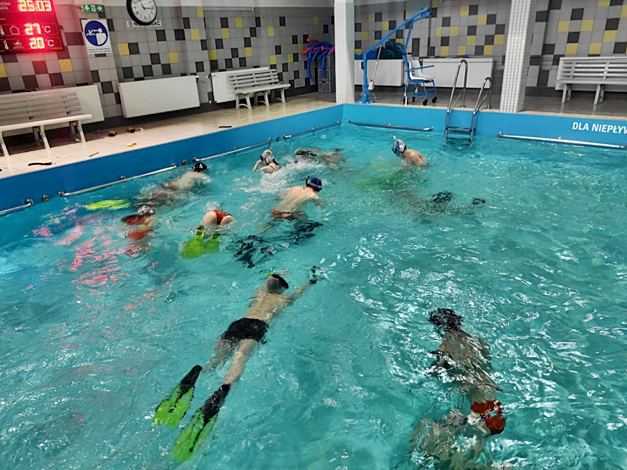 Hokej pod wodą Walenie Siemianowice Śląskie Trening 25 III 2023